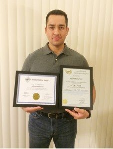 Weld Excellence Award - Miguel Gutierrez - Welding Inspector